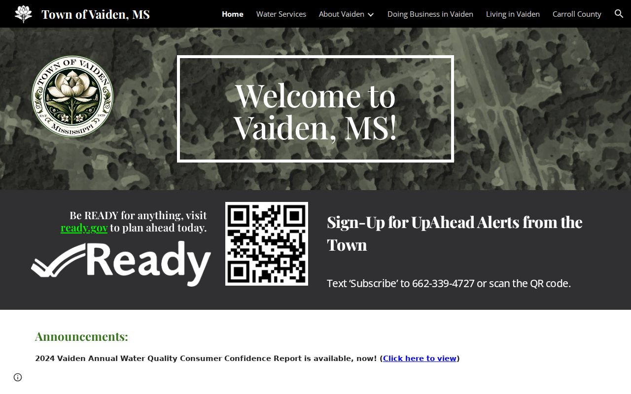 Carroll County court dates source from the official City of Vaiden website